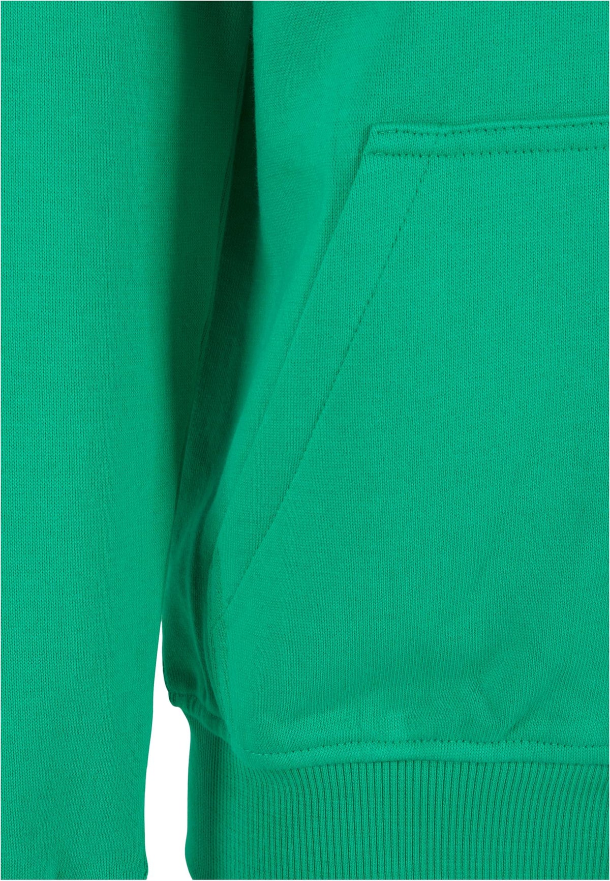 Essentials Basic Kids Zip Hoody in Grass Green, Detailansicht
