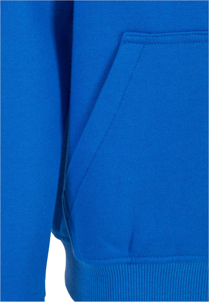 Essentials Basic Kids Zip Hoody in Intense Blue, Detailansicht