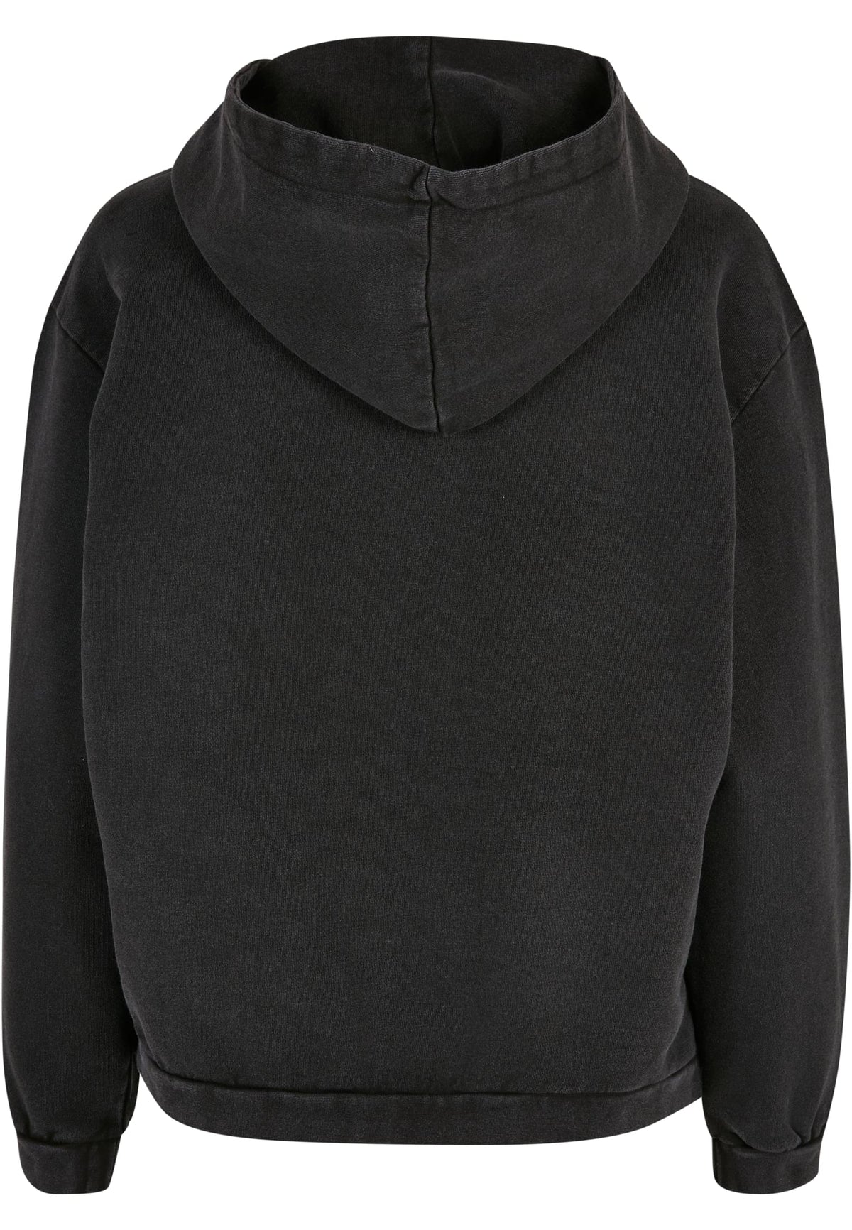 Ladies Acid Washed Oversize Hoody in Schwarz, Rückansicht