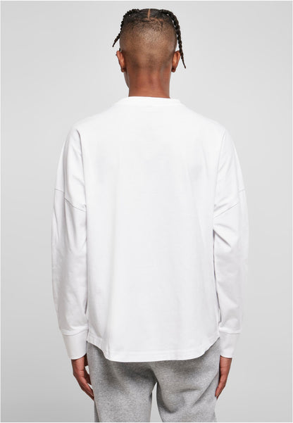 Oversized Cut On Sleeve Longsleeve in White, getragen
