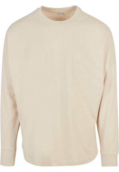 Oversized Cut On Sleeve Longsleeve in Sand, Vorderansicht