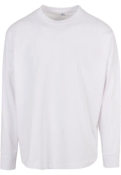 Oversized Cut On Sleeve Longsleeve in White, Vorderansicht