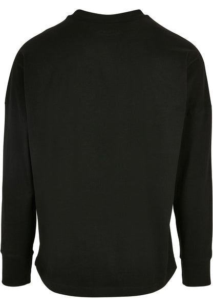 Oversized Cut On Sleeve Longsleeve in Schwarz, Rückansicht
