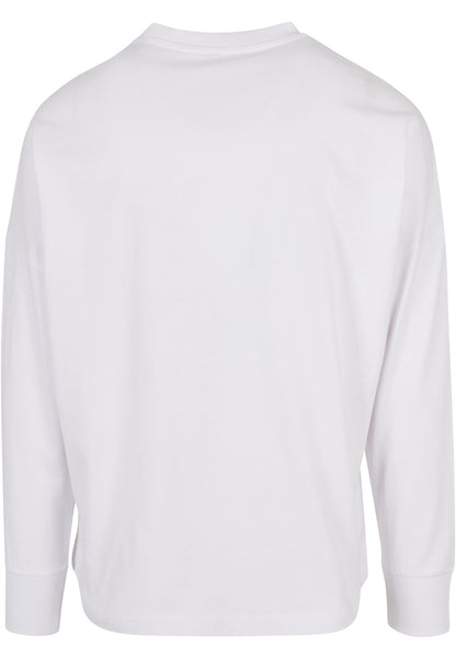 Oversized Cut On Sleeve Longsleeve in White, Rückansicht