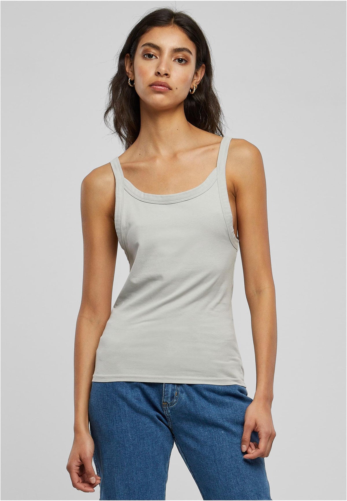 Ladies Everyday Top in Light Asphalt, getragen