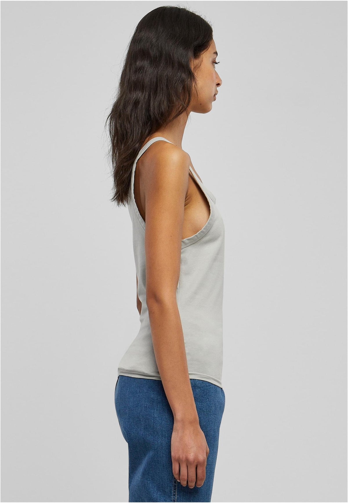 Ladies Everyday Top in Light Asphalt, getragen