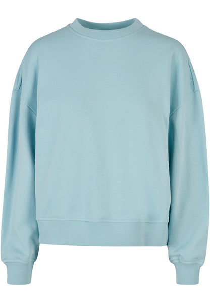 Ladies Oversized Crewneck in Ocean Blue, Vorderansicht
