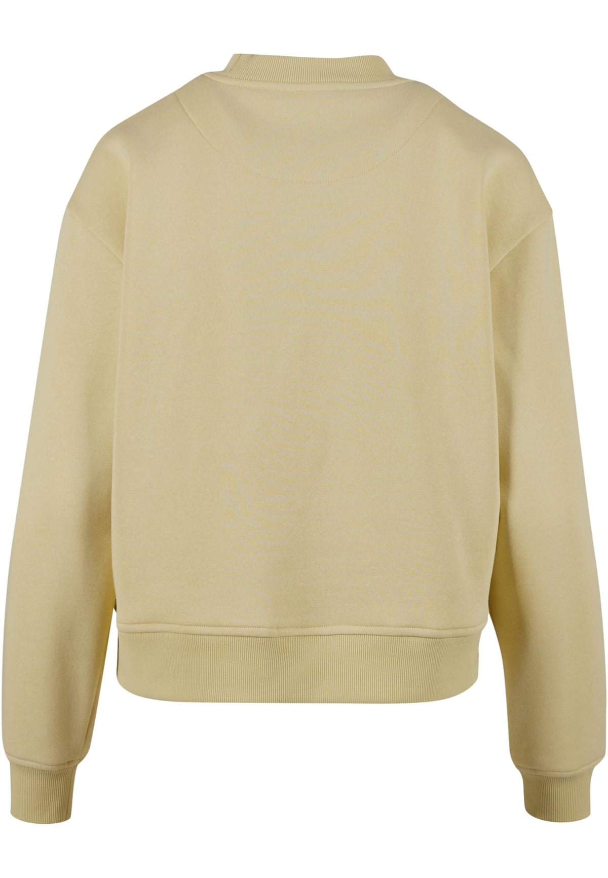 Ladies Oversized Crewneck in Soft Yellow, Rückansicht