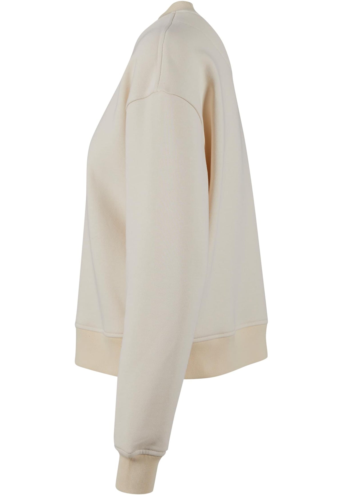 Ladies Oversized Crewneck in White Sand, Detailansicht