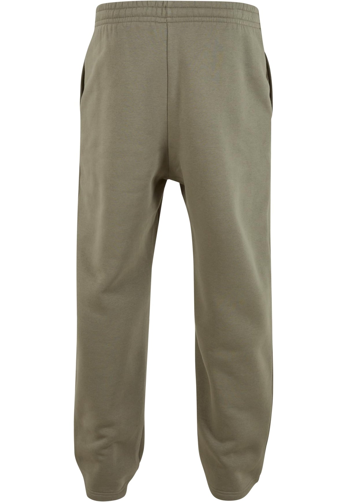Fluffy Trackpants in Pale Olive, Rückansicht