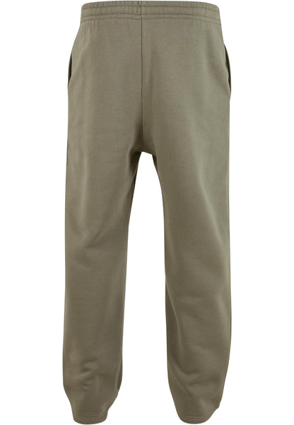 Fluffy Trackpants in Pale Olive, Rückansicht