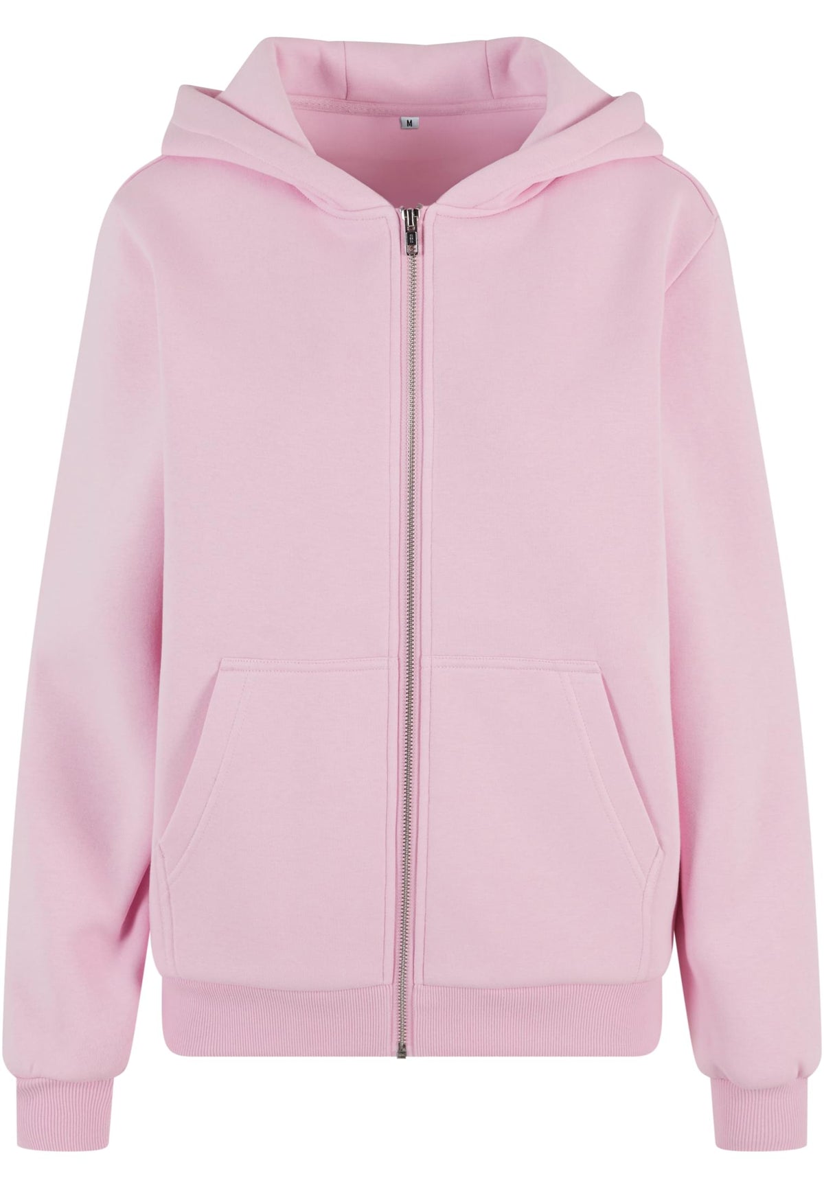 Ladies Fluffy Zip Hoody in Soft Pink, Vorderansicht