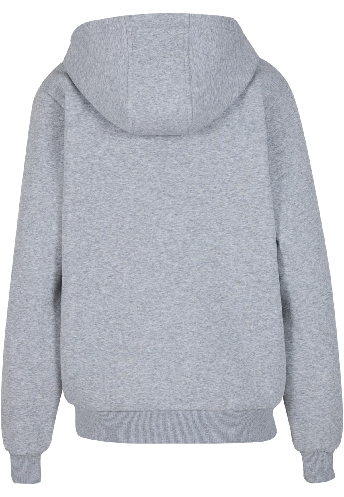 Ladies Fluffy Zip Hoody in Heather Grey, Rückansicht