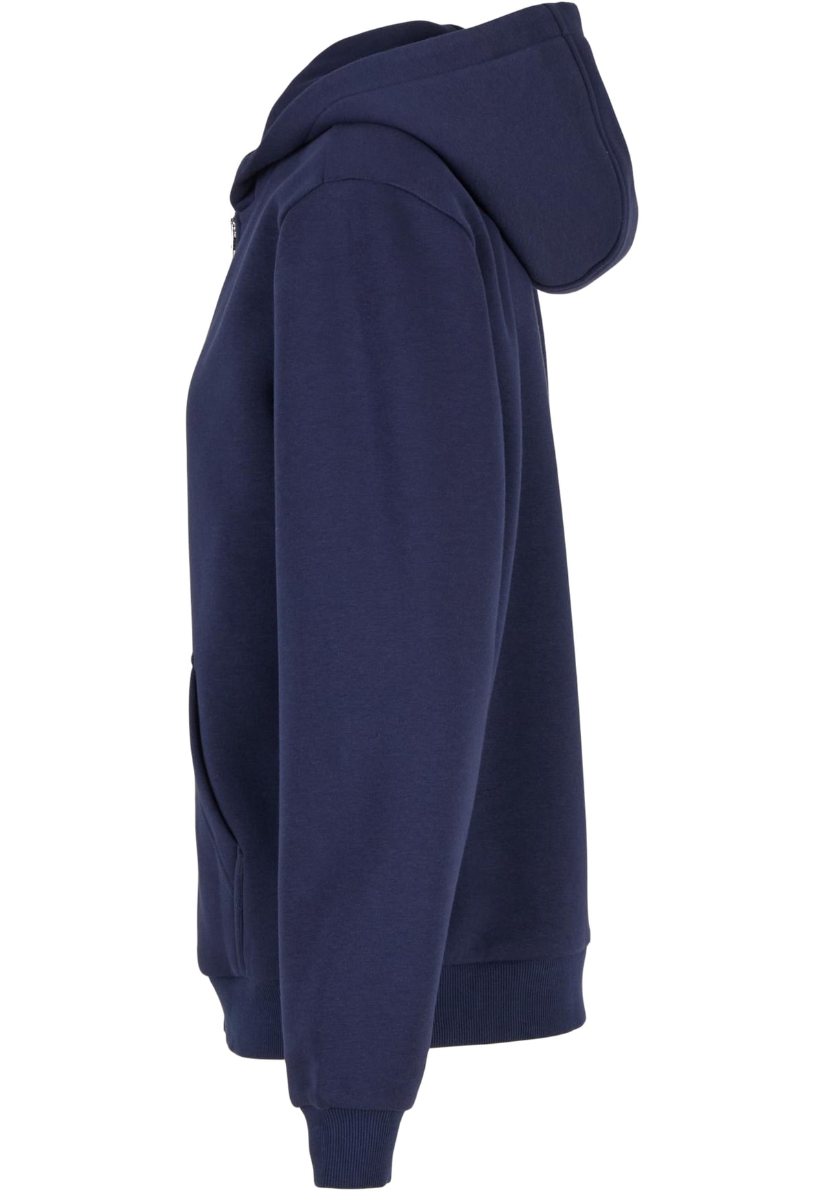 Ladies Fluffy Zip Hoody in Navy, Detailansicht