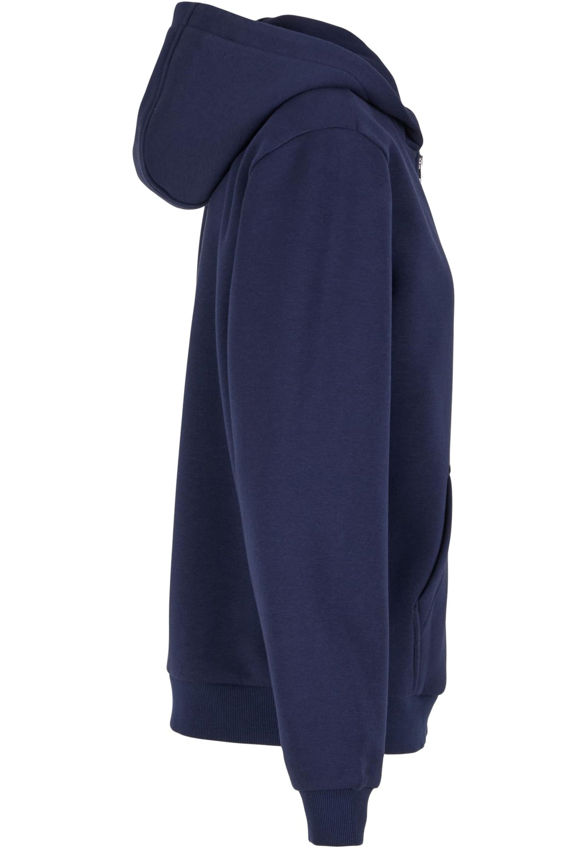 Ladies Fluffy Zip Hoody in Navy, Detailansicht