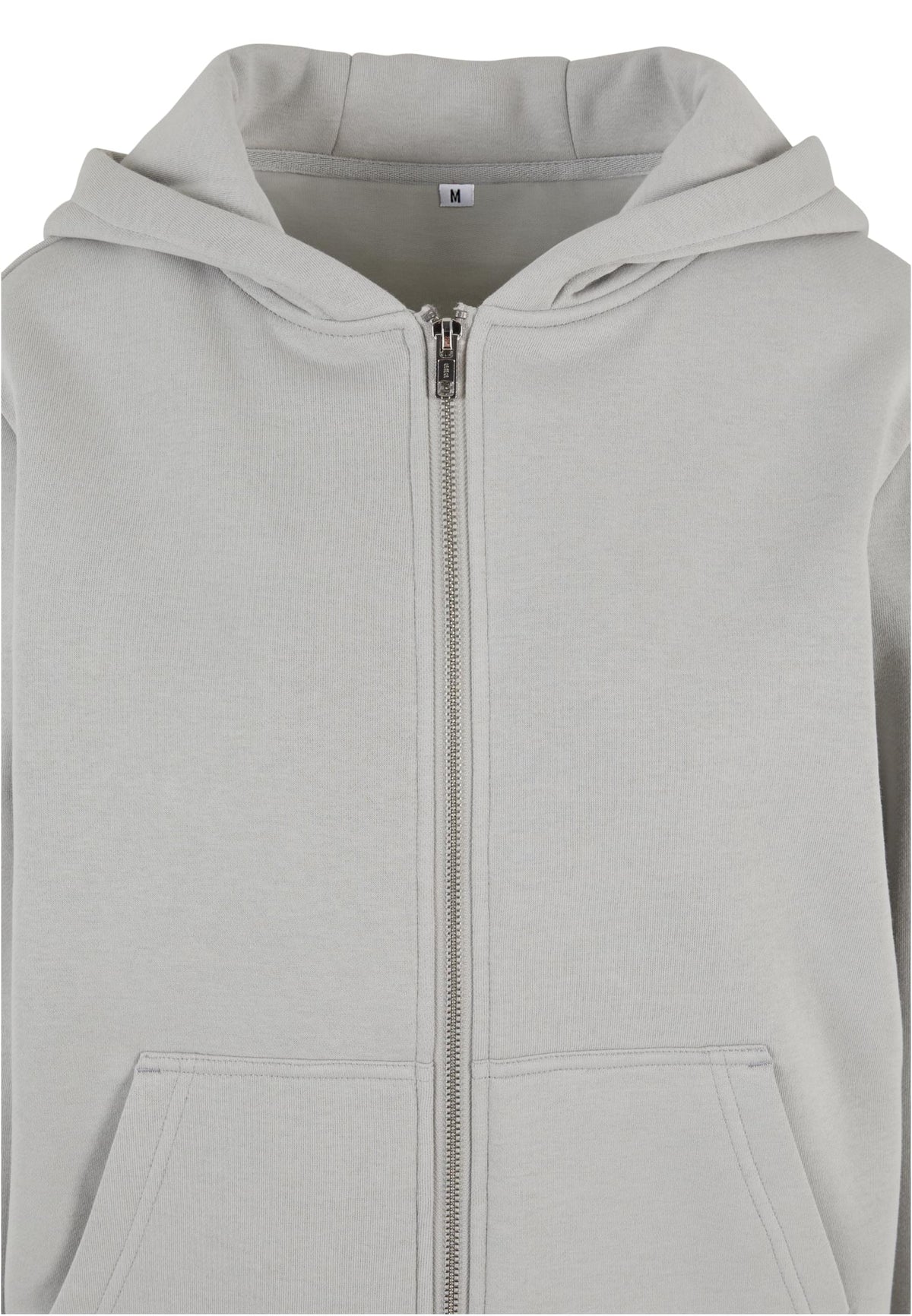 Ladies Fluffy Zip Hoody in Light Asphalt, Detailansicht