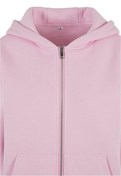 Ladies Fluffy Zip Hoody in Soft Pink, Detailansicht