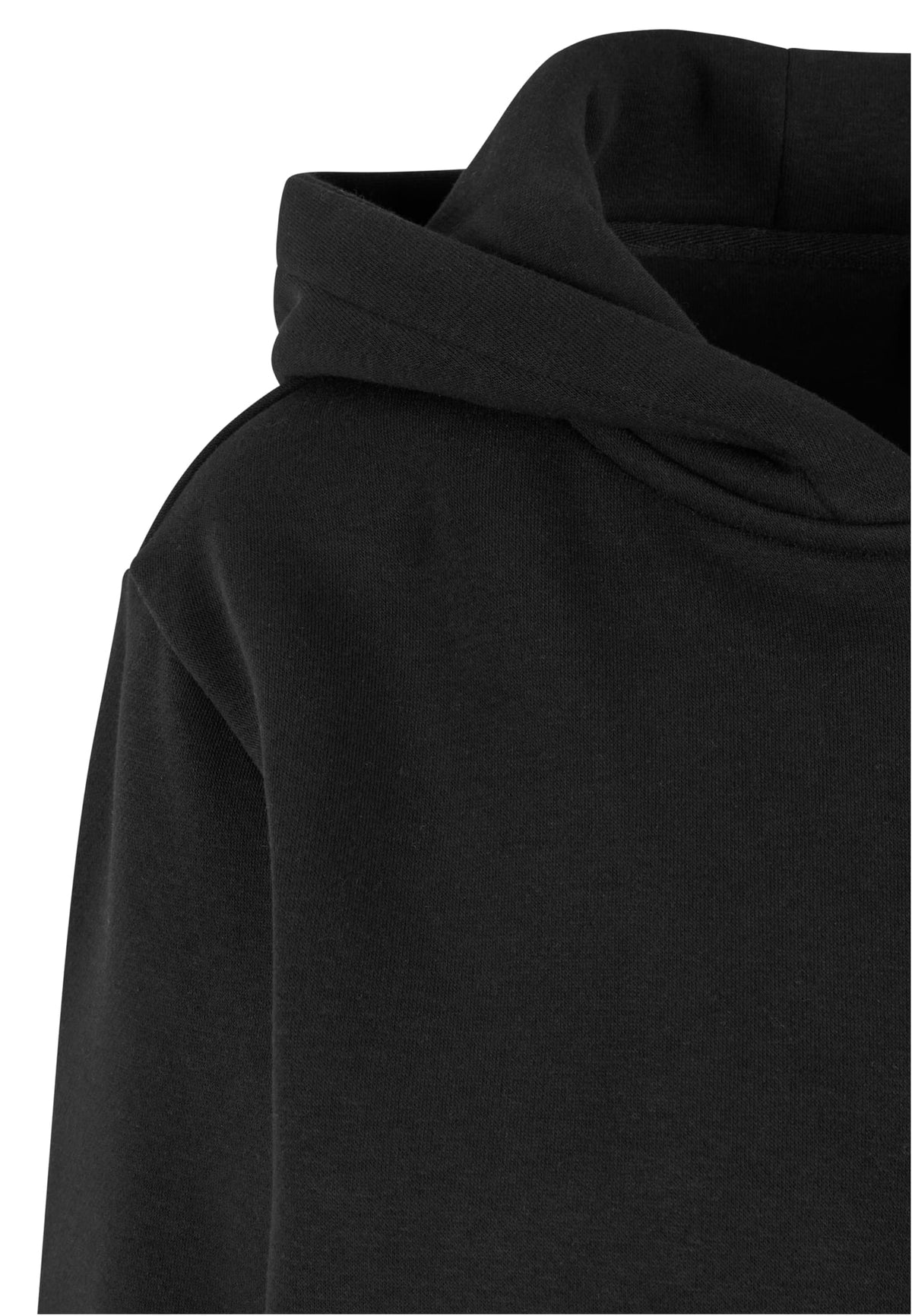 Ladies Fluffy Zip Hoody in Schwarz, Detailansicht