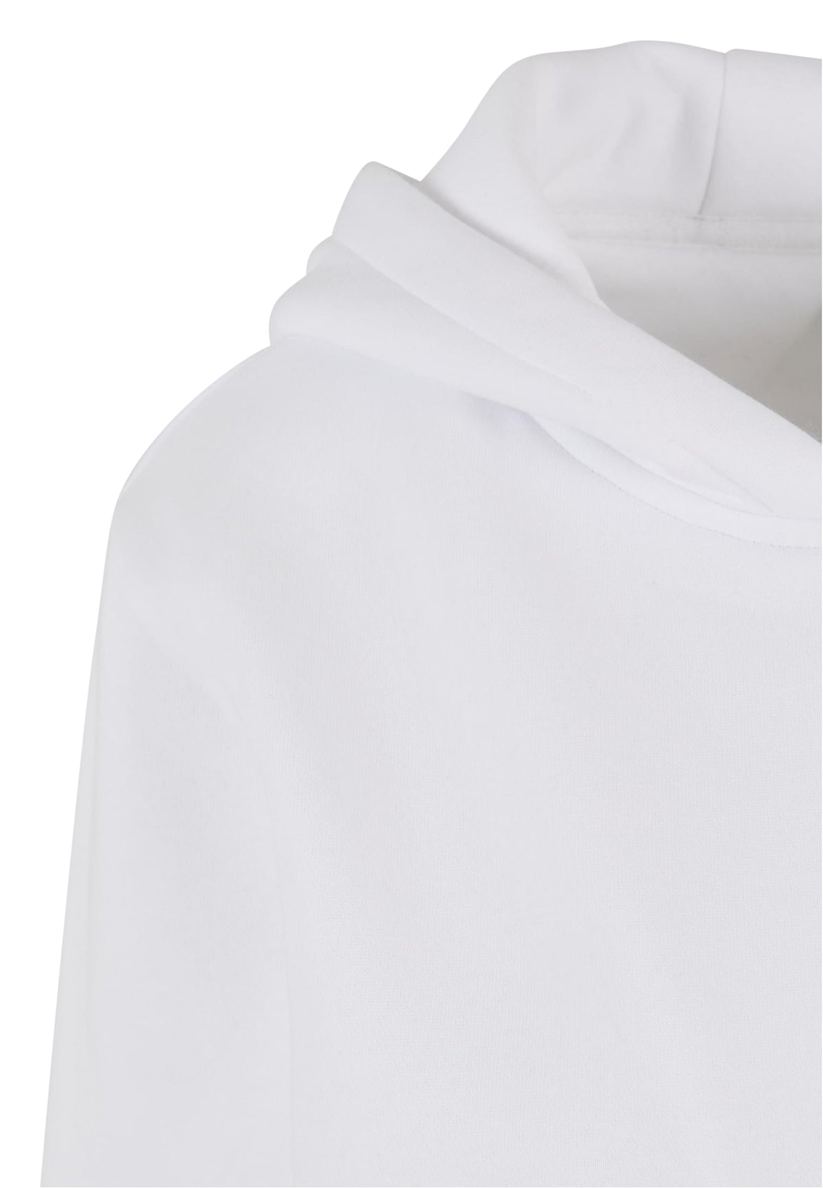 Ladies Fluffy Zip Hoody in White, Detailansicht