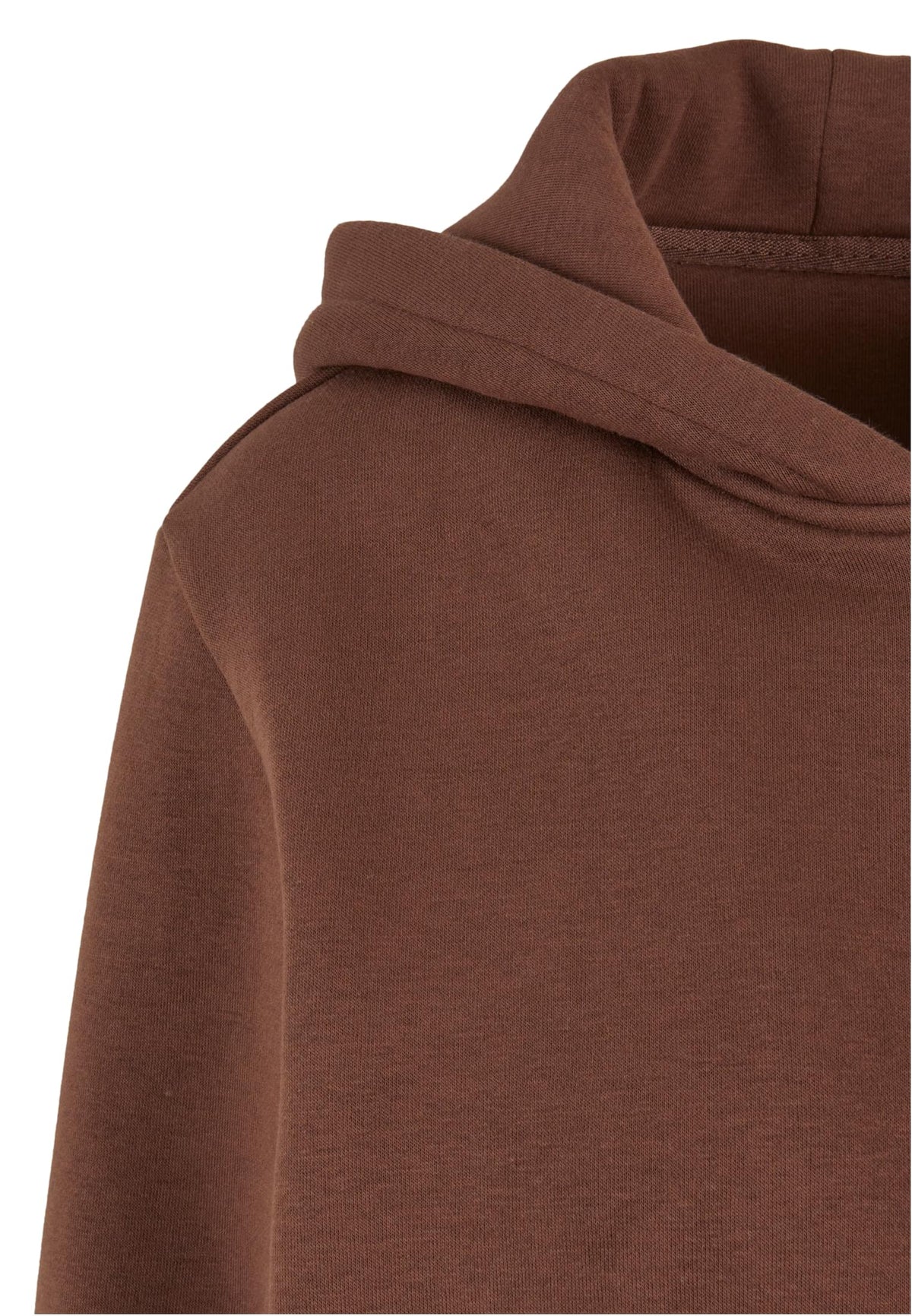 Ladies Fluffy Zip Hoody in Chocolate Brown, Detailansicht