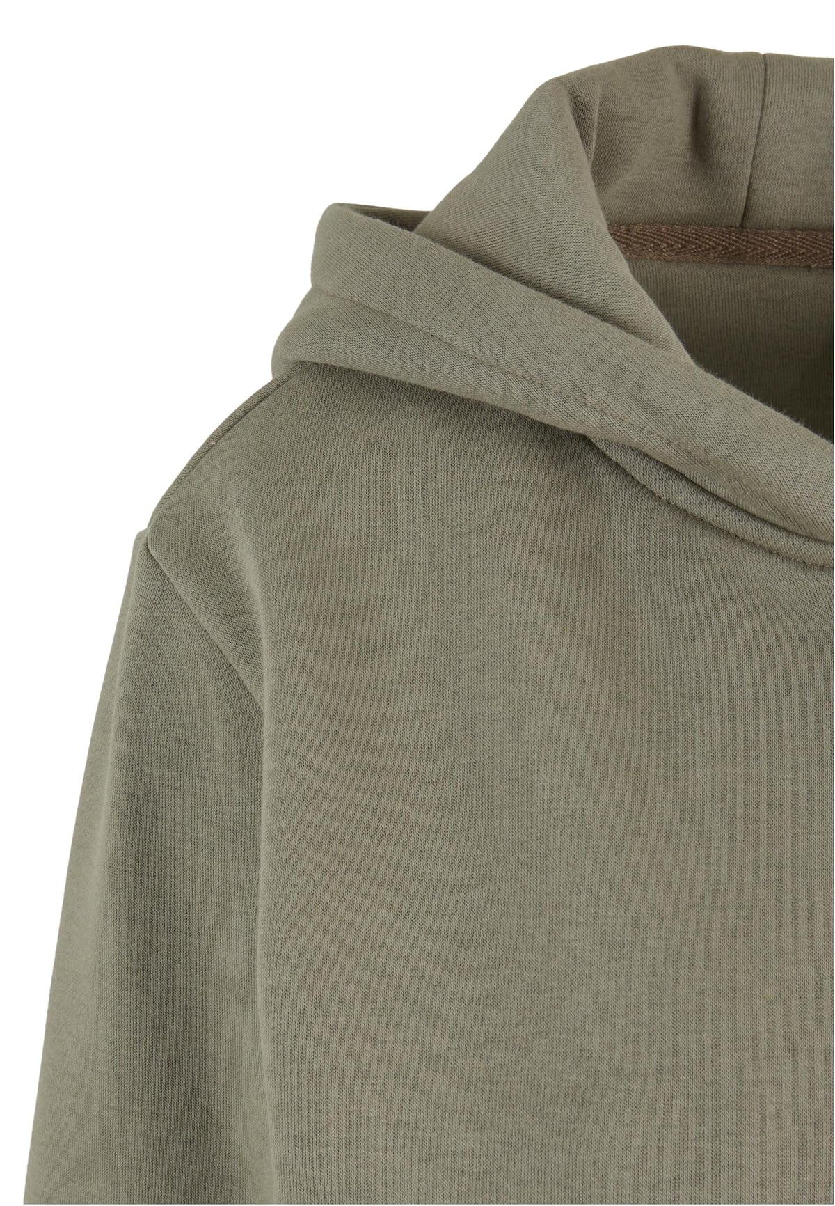 Ladies Fluffy Zip Hoody in Pale Olive, Detailansicht