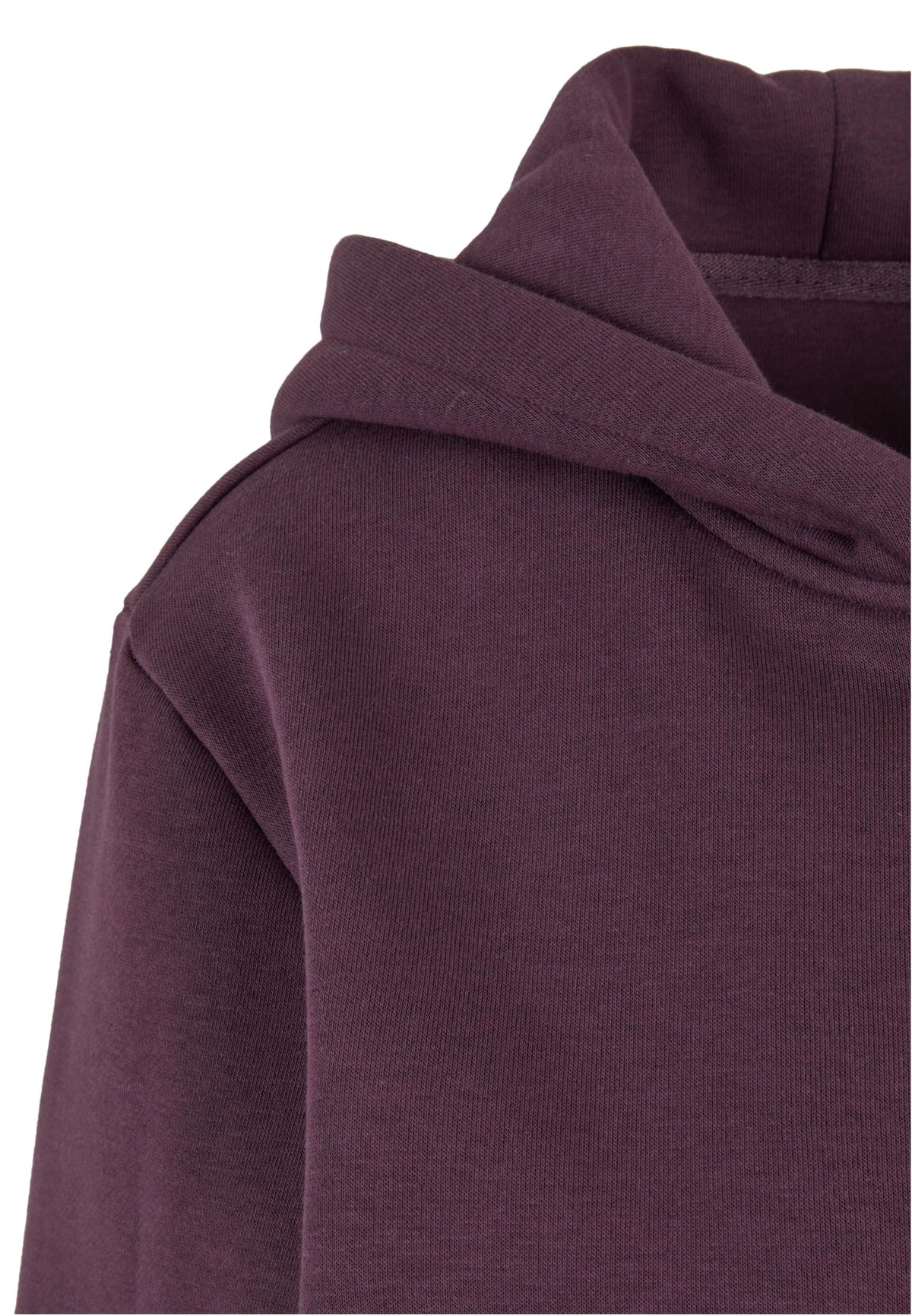 Ladies Fluffy Zip Hoody in Plum Purple, Detailansicht