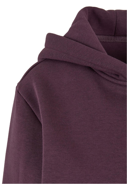 Ladies Fluffy Zip Hoody in Plum Purple, Detailansicht