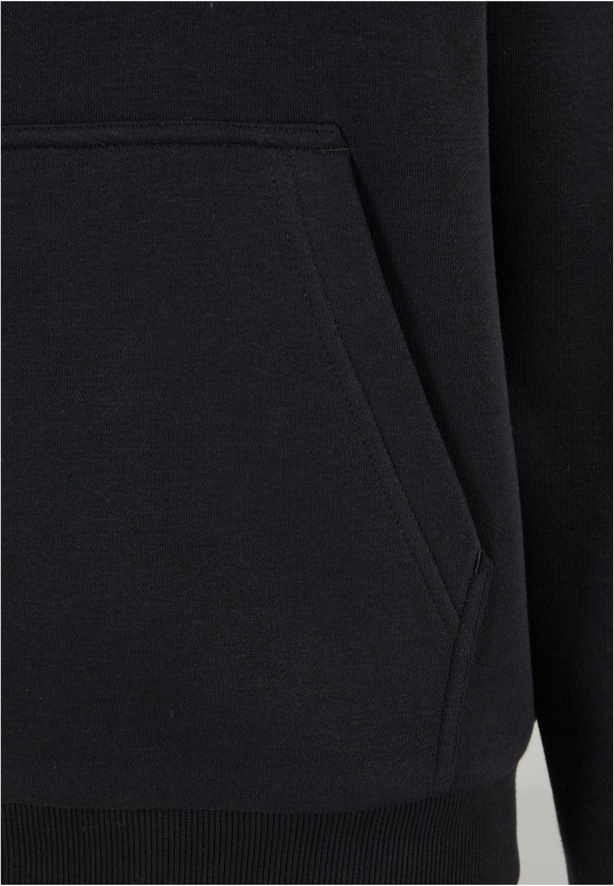 Ladies Fluffy Zip Hoody in Schwarz, Detailansicht