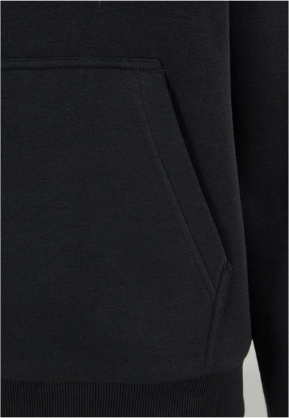 Ladies Fluffy Zip Hoody in Schwarz, Detailansicht