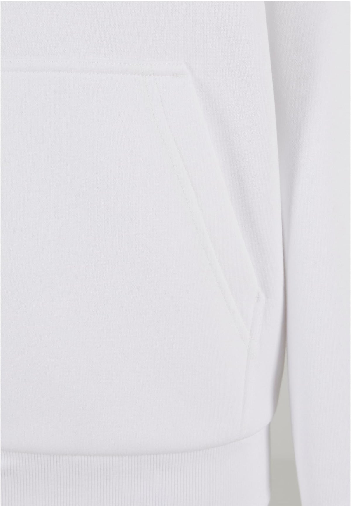Ladies Fluffy Zip Hoody in White, Detailansicht