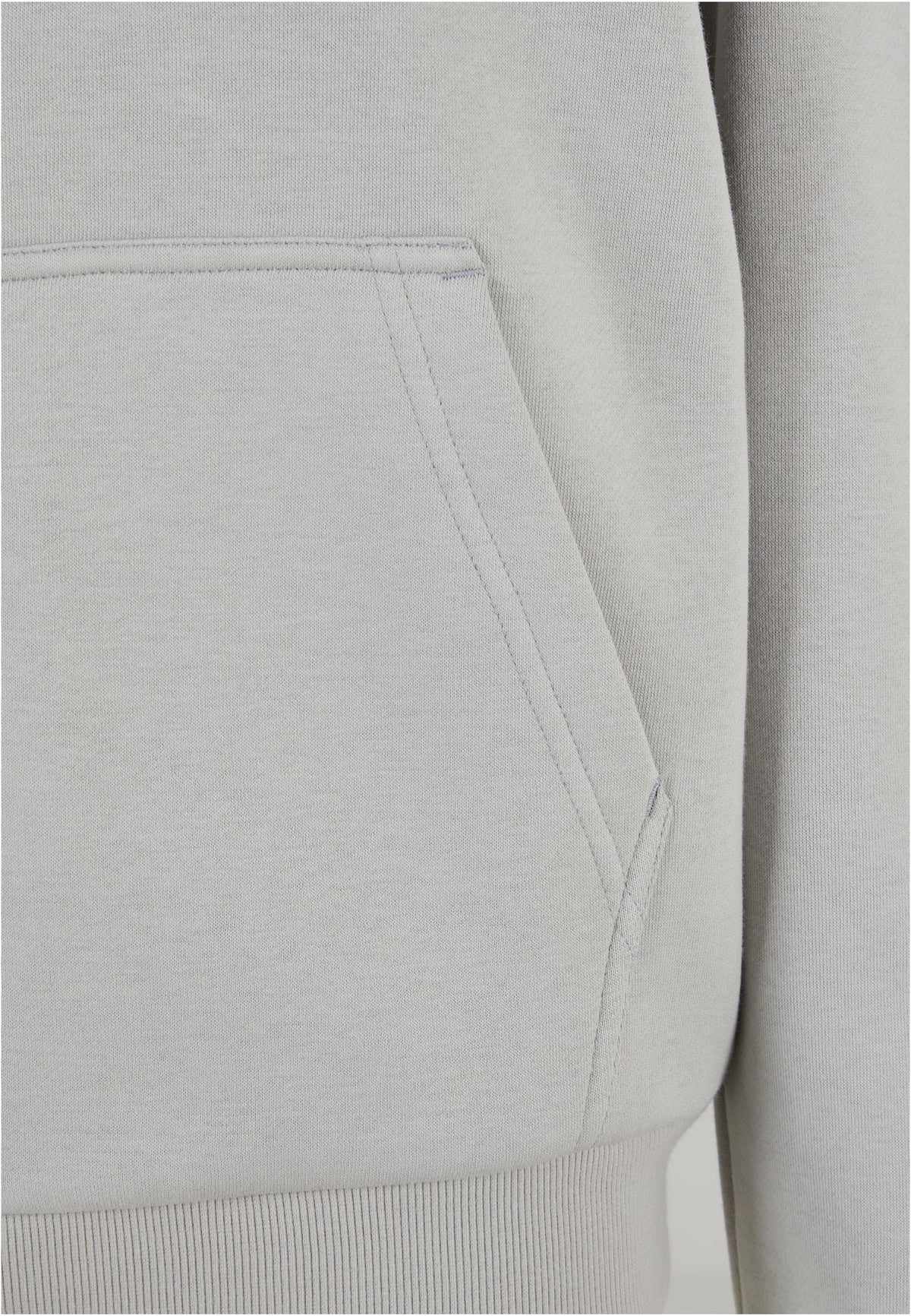 Ladies Fluffy Zip Hoody in Light Asphalt, Detailansicht