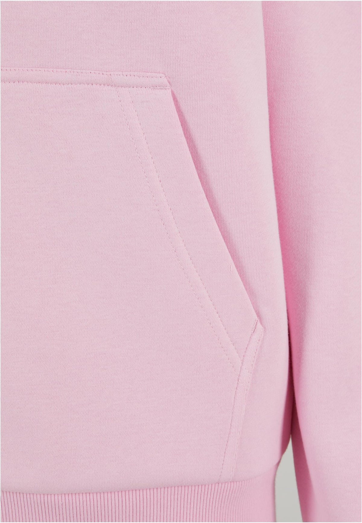 Ladies Fluffy Zip Hoody in Soft Pink, Detailansicht