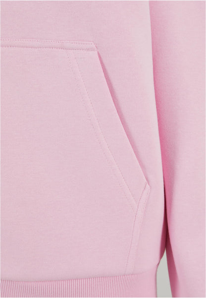Ladies Fluffy Zip Hoody in Soft Pink, Detailansicht