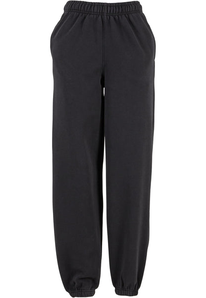 Ladies Vintage Heavy Sweatpants in Schwarz, Vorderansicht
