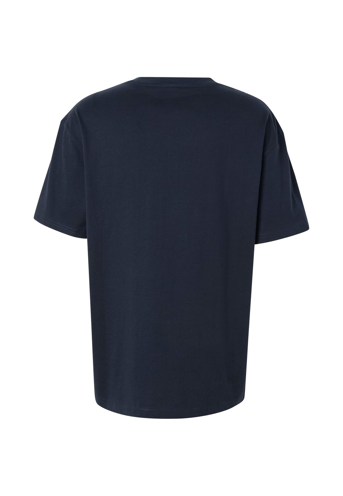 Cotton Loose Tee in Navy, Rückansicht