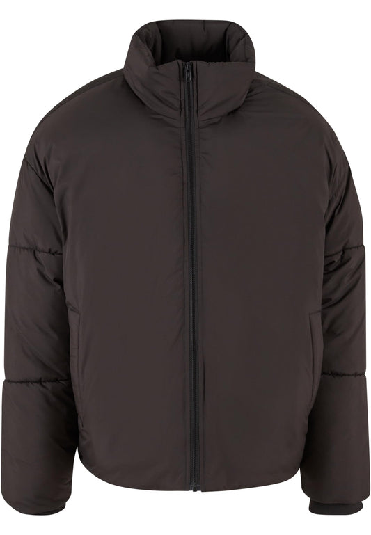 Oversized Puffer Jacket in Schwarz, Vorderansicht