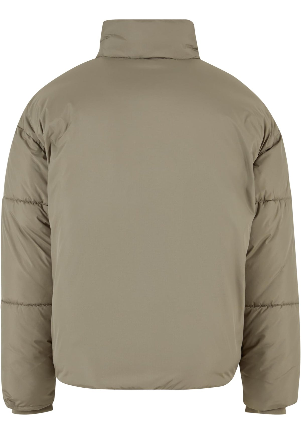 Oversized Puffer Jacket in Pale Olive, Rückansicht