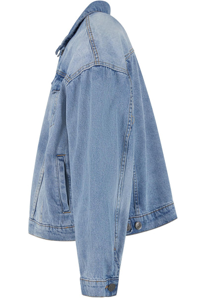 Heavy Ounce Boxy Denim Jacket in New Light Blue Washed, Detailansicht