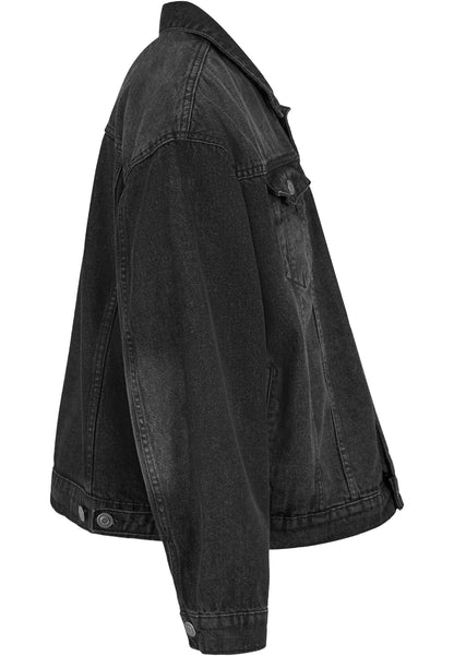 Heavy Ounce Boxy Denim Jacket in Black Washed, Detailansicht