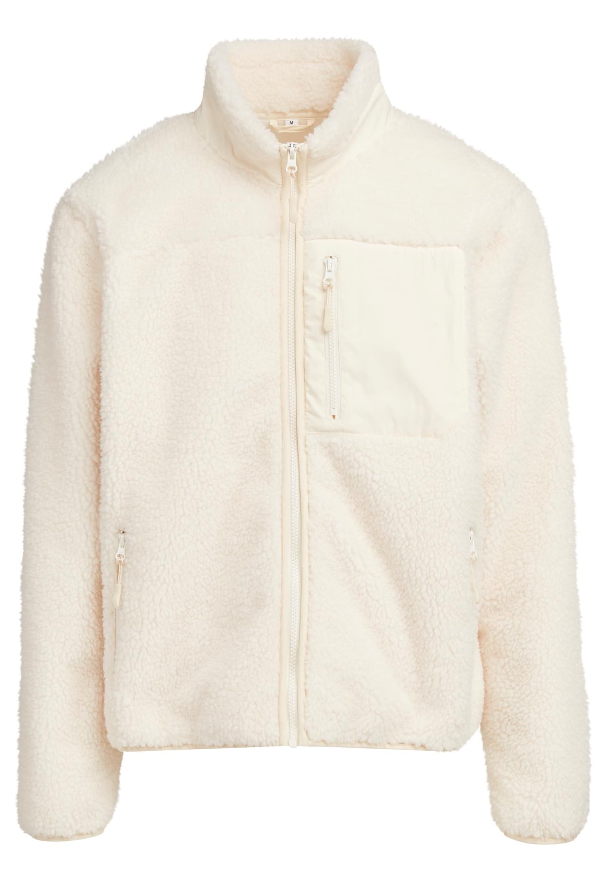 Bonded Sherpa Jacket in White Sand, Vorderansicht