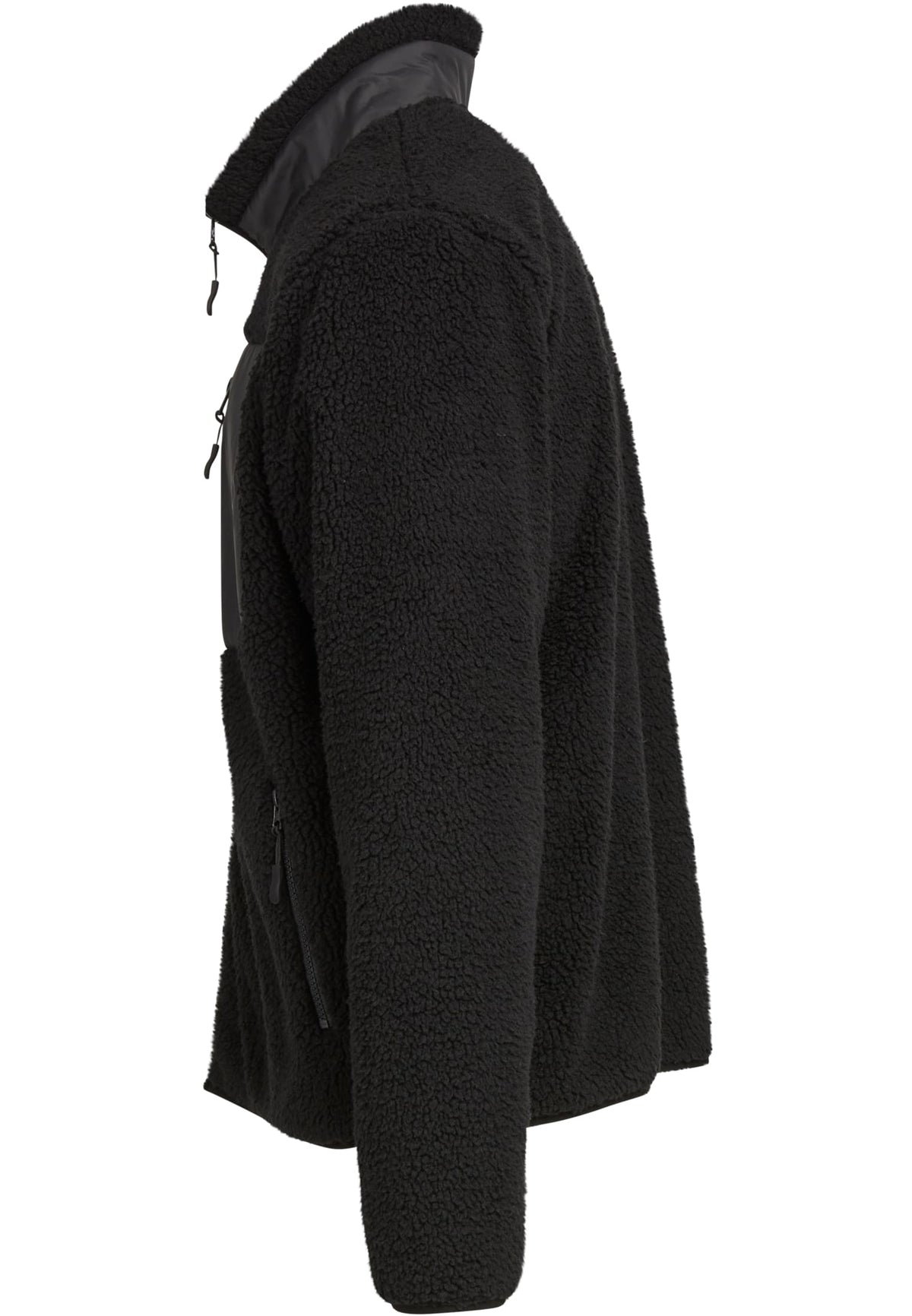 Bonded Sherpa Jacket in Schwarz, Detailansicht