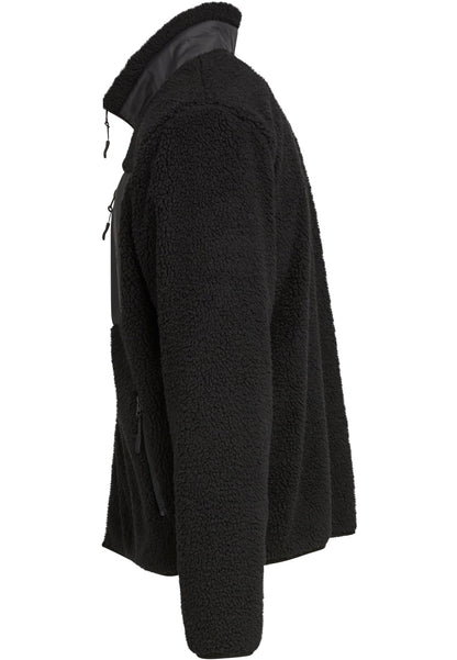 Bonded Sherpa Jacket in Schwarz, Detailansicht