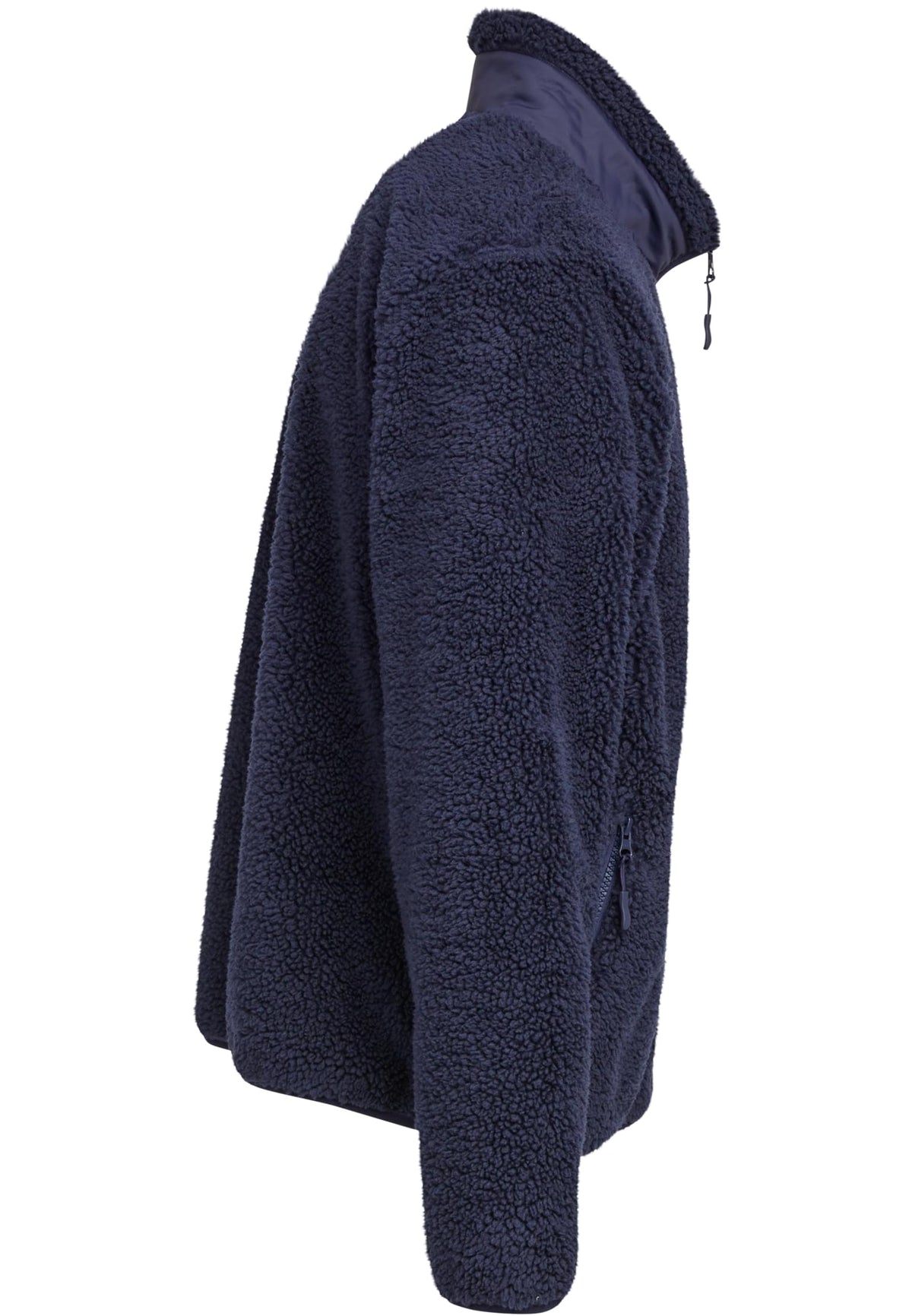Bonded Sherpa Jacket in Navy, Detailansicht