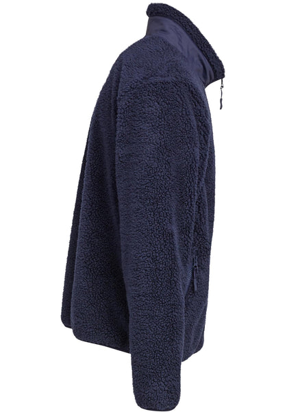 Bonded Sherpa Jacket in Navy, Detailansicht