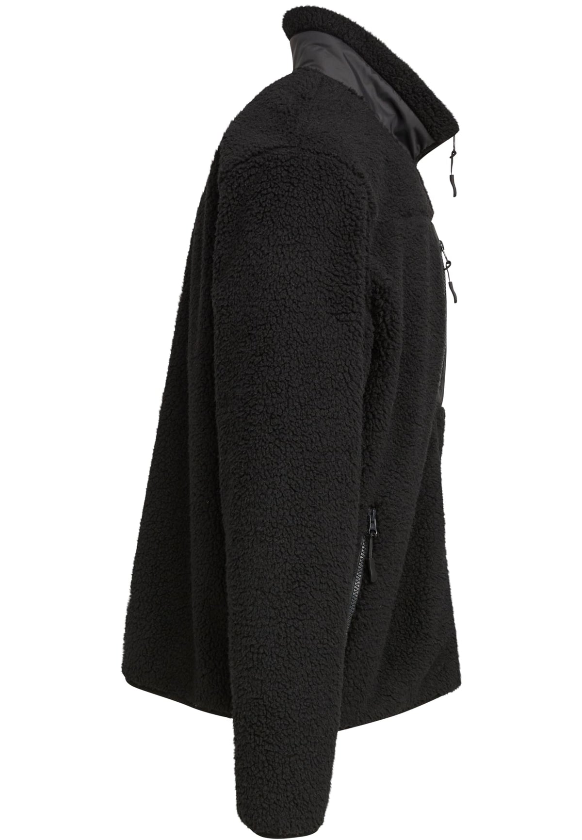 Bonded Sherpa Jacket in Schwarz, Detailansicht