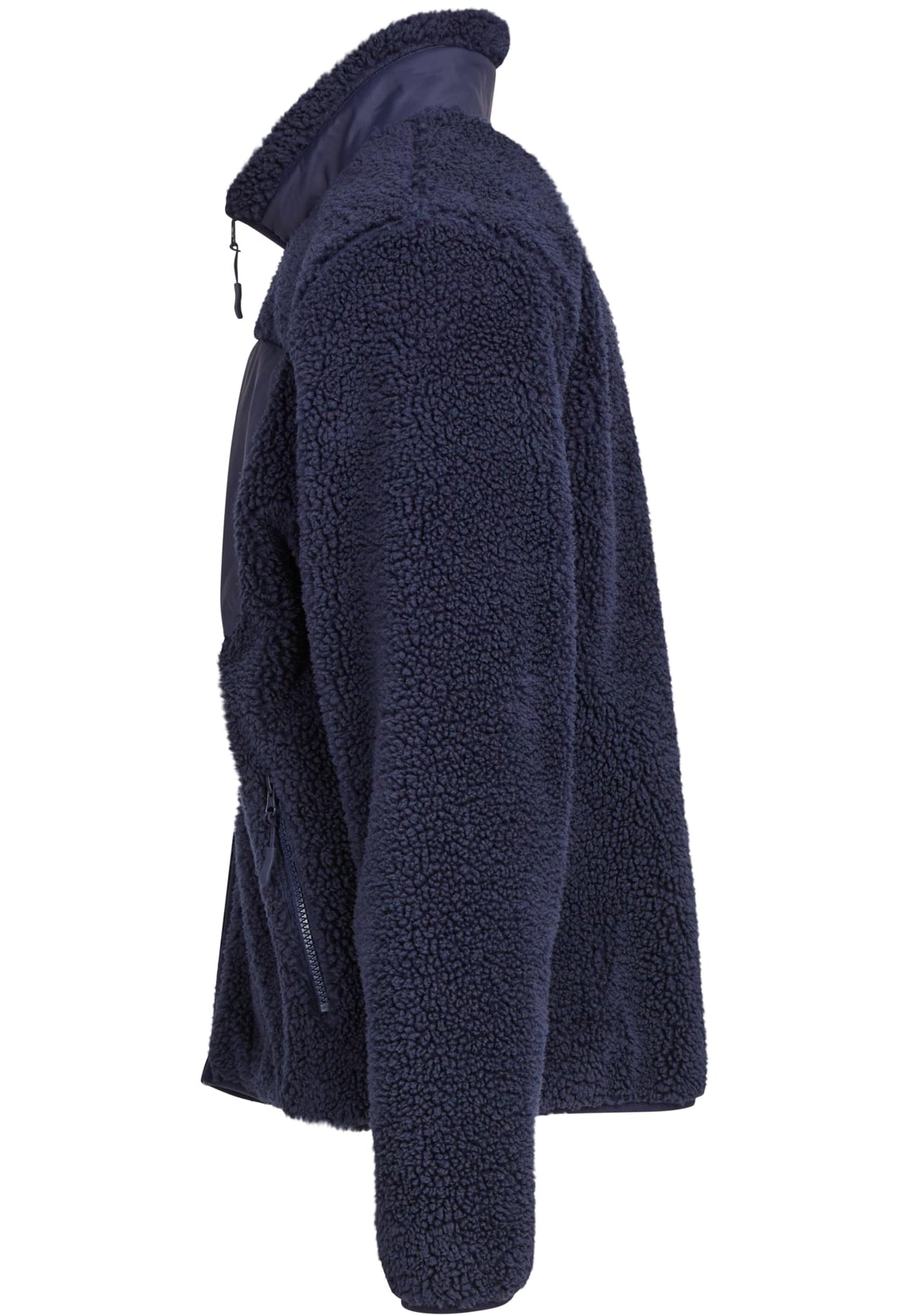 Bonded Sherpa Jacket in Navy, Detailansicht
