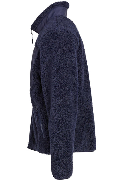 Bonded Sherpa Jacket in Navy, Detailansicht