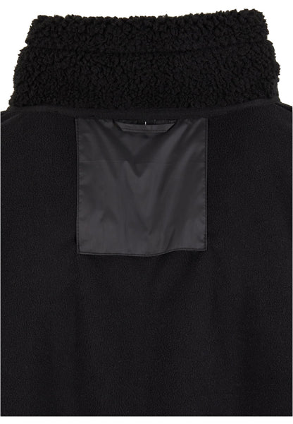 Bonded Sherpa Jacket in Schwarz, Detailansicht