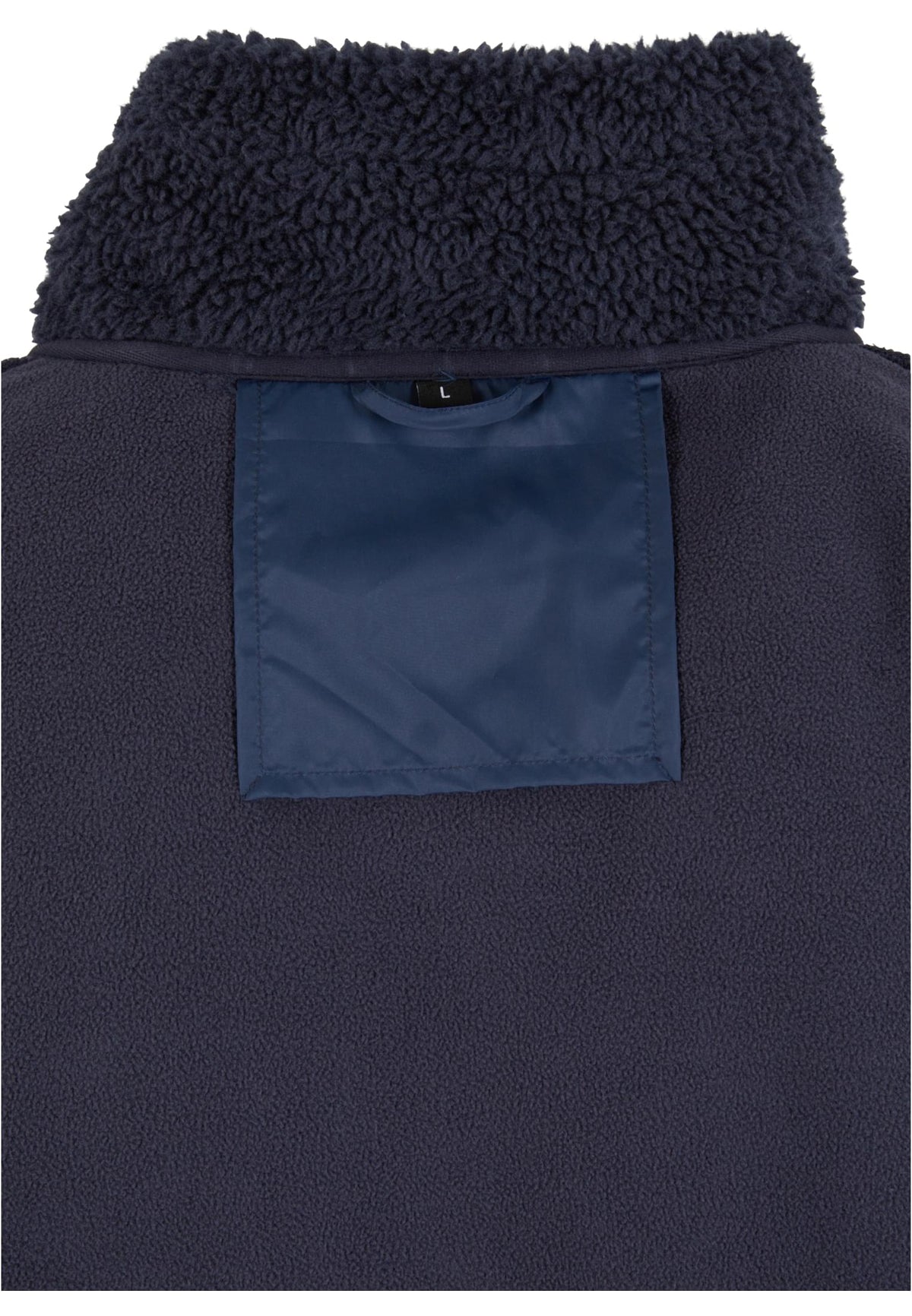 Bonded Sherpa Jacket in Navy, Detailansicht