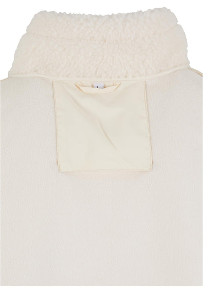 Bonded Sherpa Jacket in White Sand, Detailansicht